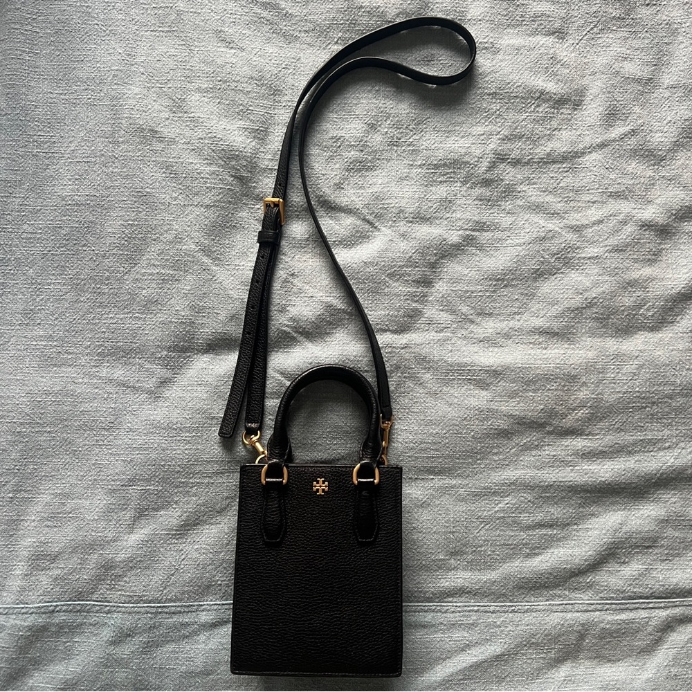 Tory Burch Blake Mini Shopper Tote Crossbody Bag Black